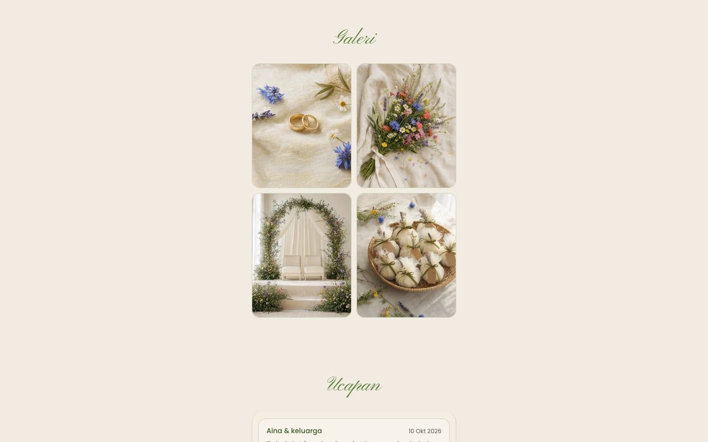 The Irfan & Damia sample wedding invitation on a laptop and a phone